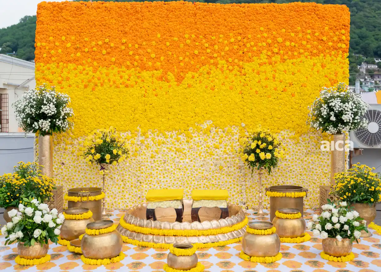 Luxury Wedding Stage Setup by AICA Events Hyderabad